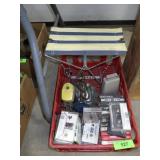 FOLDING SEAT, VINTAGE BUNDT PAN, PENCIL SHARPENER>