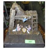 VINTAGE LIGHTED NATIVITY SCENE