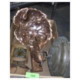 VINTAGE GIMBELS COPPER LEAF TRAY, COPPER LID, POT>