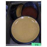 MIKASA TERRA STONE PLATES & BOWLS (8 EACH) >>>