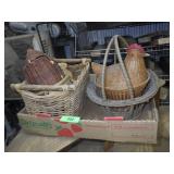 ASST. BASKETS (CHICKEN BASKET MISSING PART OF >>>>