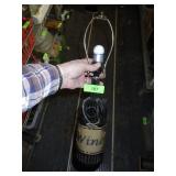 WIRE CAGE WINE BOTTLE CORK HOLDER LAMP