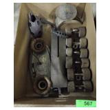 ROLLER SKATE WHEELS, SCALE, CANDLE HOLDER, ETC
