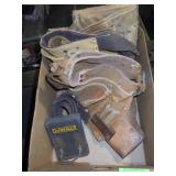 LEATHER TOOL BELTS (1 W/ TAG, 1 NEEDS NEW BELT)>>>