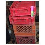 2 COCA COLA CRATES, 2 MILK CRATES
