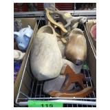 ASST. VINTAGE WOODEN DUTCH SHOES, ROCKING HORSES