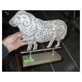METAL SHEEP DECOR 16" LONG
