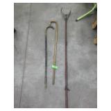 2 VINTAGE WALKING CANES & A GRABBER