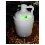 VINTAGE 1 GALLON STONEWARE JUG (CRACK ON HANDLE)