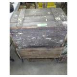3 VINTAGE WOODEN CRATES