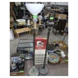 2 VINTAGE FLOOR LAMPS (1 W/ MARBLE BASE)