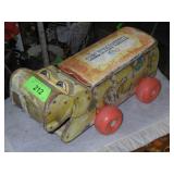 VINTAGE FISHER PRICE WOODEN HIPPO PULL TOY (NO >>>