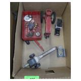 VINTAGE DIE CAST TRACTOR, WAGON, & ASST. TOYS