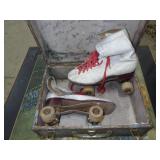 VINTAGE ROLLER SKATES IN CASE