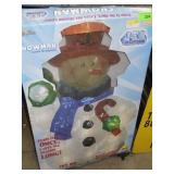LIGHTED ICE SCULPTURE SNOWMAN