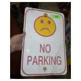METAL NO PARKING SIGN 12 x 18