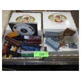 2 BL-ASST. METAL & PLASTIC TRAIN CARS & TRACK