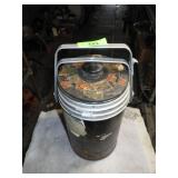 VINTAGE ICE BUCKET W/ MERCURY GLASS ? INNER LINING