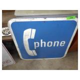 METAL PHONE SIGN 24 x 24
