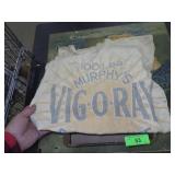 VINTAGE VIG-O-RAY POULTRY FEED SACK - BURLINGTON