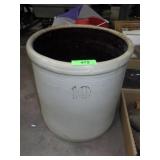 VTG 10 GAL. STONEWARE CROCK **NO SHIPPING**>>>