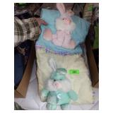 PLUSH BUNNIES BABY BLANKET