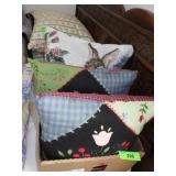 LINDA PICKEN TAPESTRY BUNNY PILLOW, 2 CRAZY QUILT>
