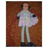 VTG DOLL W/ CLOTH BODY AND PLASTIC MASK FACE  40'