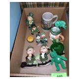 ST. PATRICKS DAY FIGURINES, STEIN, MUG, TY BEANIE>