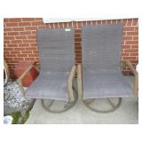 2 SWIVEL OUTDOOR CHAIRS