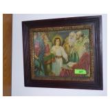 VINTAGE CHRIST IN TEMPLE PRINT (FRAME 19 x 16)>>>>