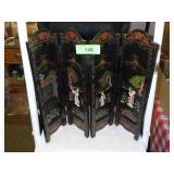 VINTAGE 4 PANEL ASIA TABLETOP SCREEN 18 x 16