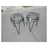 2 METAL PLANT STANDS  15'