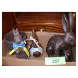 FAUX CHOCOLATE EASTER BUNNIES / RABBITS