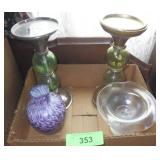 SIGNED JOE DEANDA BLOWN GLASS VASE, JACK IN THE>>>