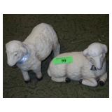 2 SHEEP FIGURINES