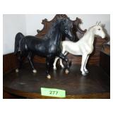 BRYER BLACK STALLION HORSE, VINTAGE CERAMIC HORSE>