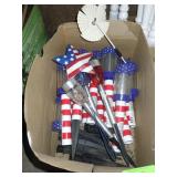UNTESTED PATRIOTIC SOLAR LIGHTS, ETC
