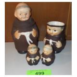 VINTAGE GOEBEL FRIAR TUCK CREAMER & S&P SHAKERS>>>