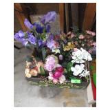 ASST. PLANTERS W/ ARRANGEMENTS, VASE