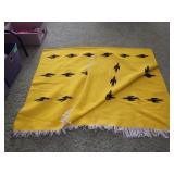 VINTAGE? WOVEN NATIVE AMERICAN WOOL RUG / BLANKET>