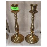 PR. OF BRASS CANDLESTICK HOLDERS 15'