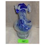 VINTAGE HAND BLOWN VASE 8 3/4'