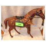VINTAGE LEATHER HORSE 11' TALL