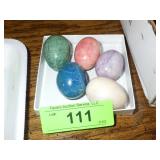 5 SMALL MARBLE EGGS