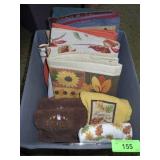 ASST. FALL RUNNERS & HAND TOWELS (APPEAR UNUSED)