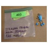 STERLING SILVER TRIBAL MASK PENDANT (925 MEXICO)