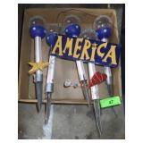 PATRIOTIC SOLAR LIGHTS (UNTESTED), AMERICA SIGN
