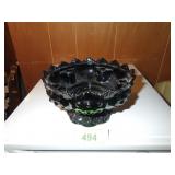VINTAGE BLACK FENTON ? HOBNAIL CENTERPIECE CANDLE>