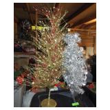 2 DECORATIVE CHRISTMAS TREES  32' & 40'